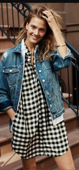 Madewell Courier Shirtdress Buffalo Check - Picture 1 of 7